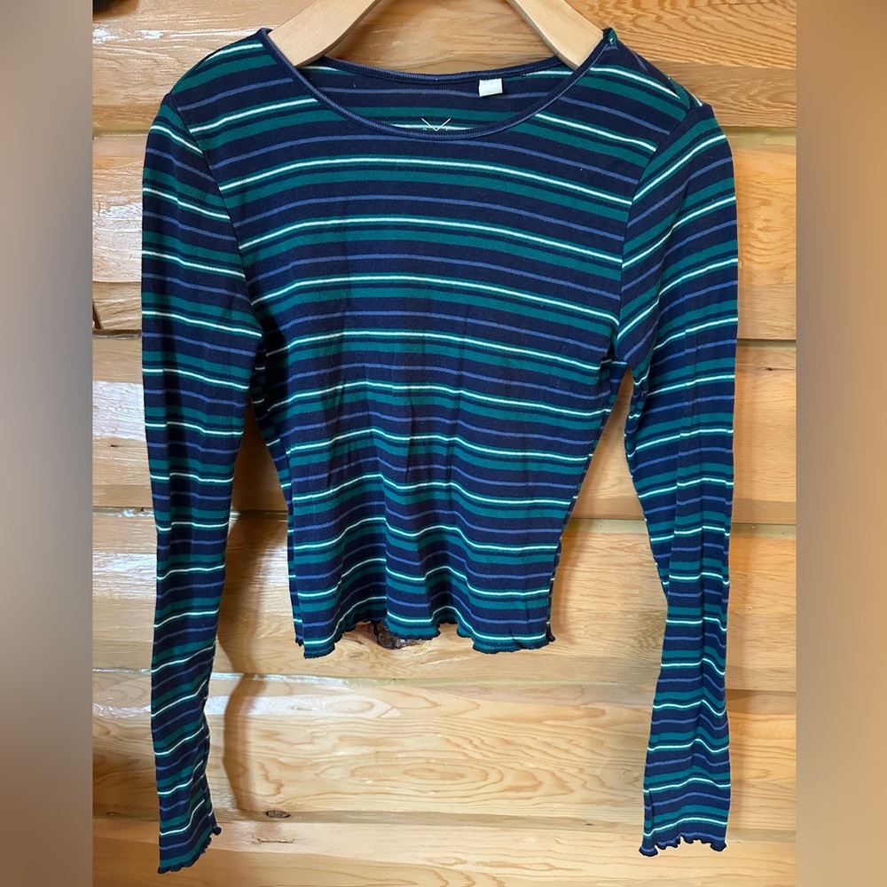PacSun Fitted Lettuce Edge Long Sleeve Tee